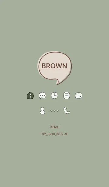 [LINE着せ替え] シンプルO2_13_スモーキーMash ブラウン2-9の画像1