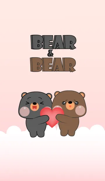[LINE着せ替え] Bear & Black Bear With Love Theme (JP)の画像1