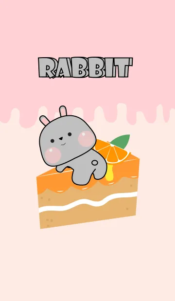 [LINE着せ替え] Mini Grey Rabbit & Foods Theme (JP)の画像1