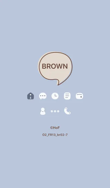 [LINE着せ替え] シンプルO2_13_ホワイトAsh ブラウン2-7の画像1