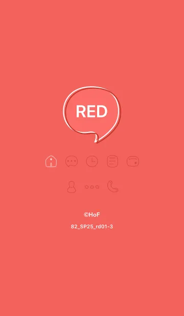 [LINE着せ替え] シンプル82_25_レッド1-3の画像1