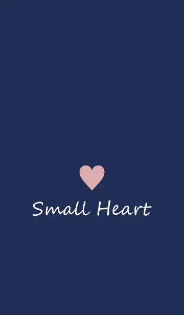 [LINE着せ替え] Small Heart *Navy+Pink 15*の画像1