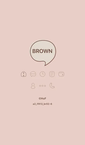 [LINE着せ替え] シンプルa2_13_ベージュ ブラウン2-6の画像1