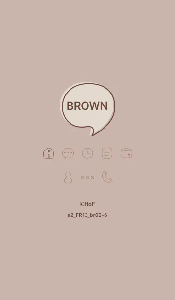 [LINE着せ替え] シンプルa2_13_ベージュ2 ブラウン2-6の画像1