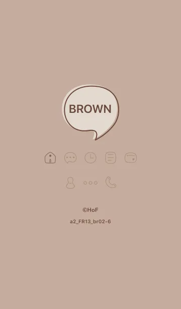 [LINE着せ替え] シンプルa2_13_ベージュ3 ブラウン2-6の画像1