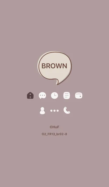 [LINE着せ替え] シンプルO2_13_ショコラ ブラウン2-8の画像1