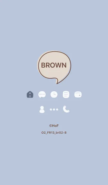 [LINE着せ替え] シンプルO2_13_ホワイトAsh ブラウン2-8の画像1