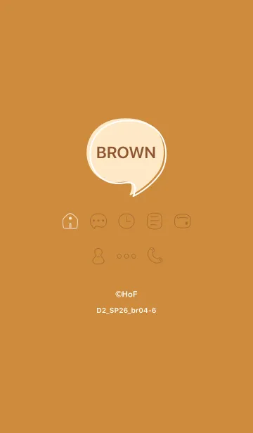 [LINE着せ替え] シンプルD2_26_ブラウン4-6の画像1