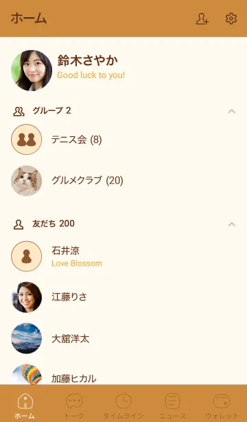 [LINE着せ替え] シンプルD2_26_ブラウン4-6の画像2