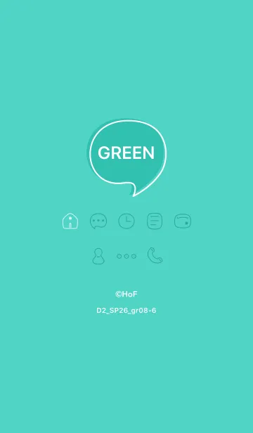 [LINE着せ替え] シンプルD2_26_グリーン8-6の画像1