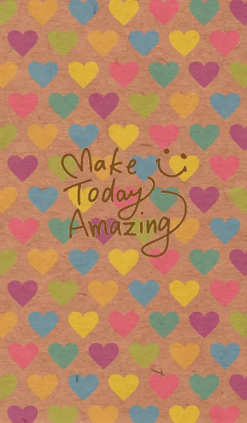 [LINE着せ替え] クラフトハートカラフル スマイル25の画像1