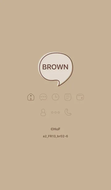 [LINE着せ替え] シンプルa2_13_ベージュ4 ブラウン2-6の画像1