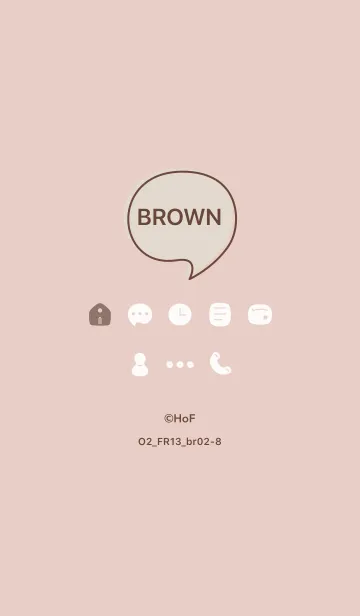 [LINE着せ替え] シンプルO2_13_ベージュ ブラウン2-8の画像1