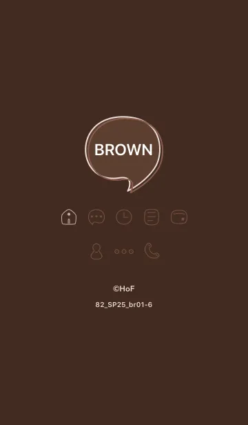 [LINE着せ替え] シンプル82_25_ブラウン1-6の画像1