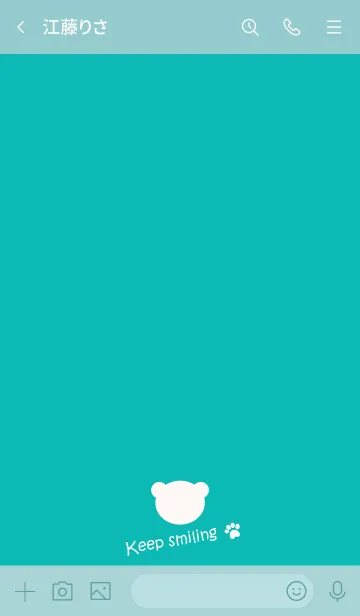 [LINE着せ替え] Small Bear *TURQUOISEBLUE*の画像3