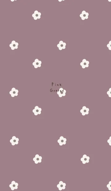 [LINE着せ替え] ピンクグレージュと小花柄。の画像1