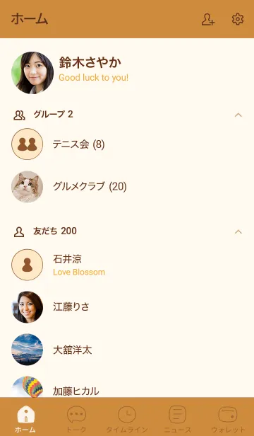 [LINE着せ替え] シンプルD3_26_ブラウン4-9の画像2