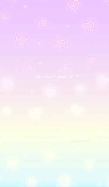 [LINE着せ替え] Glitter heart purple reの画像1