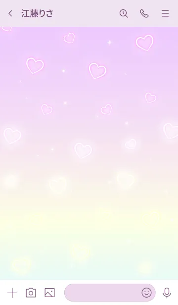 [LINE着せ替え] Glitter heart purple reの画像3