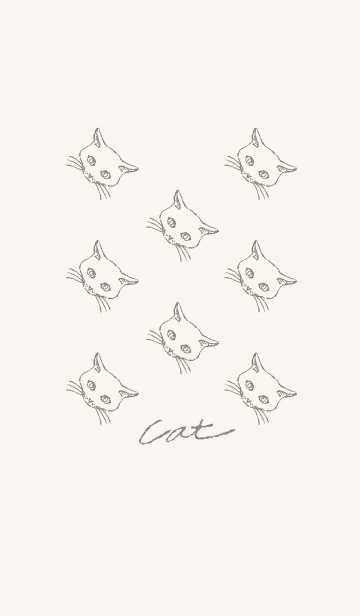 [LINE着せ替え] CAT -オフホワイトの画像1