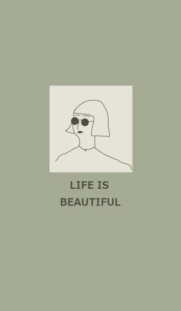 [LINE着せ替え] LIFE IS BEAUTIFUL =khaki2=の画像1