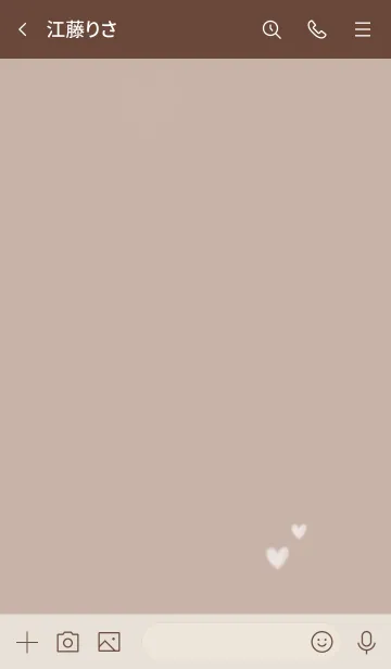 [LINE着せ替え] ふんわりミニハート・ブラウンの画像3