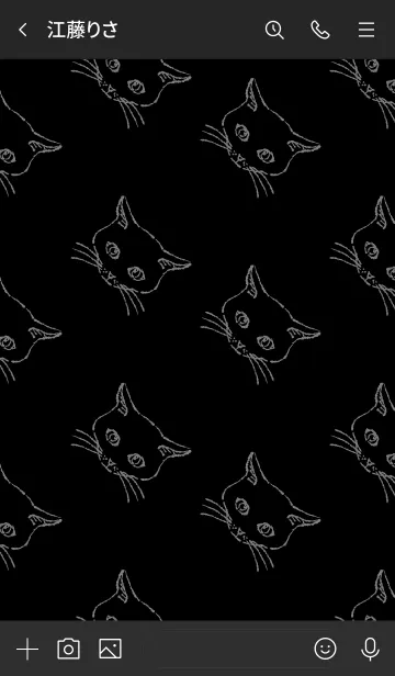 [LINE着せ替え] CAT -ブラックの画像3