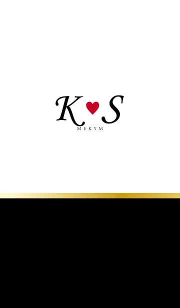 [LINE着せ替え] Love Initial K&S イニシャルの画像1