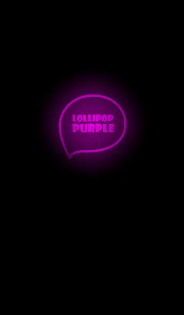 [LINE着せ替え] Lollipop Purple Neon Theme (JP)の画像1