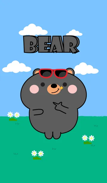 Be Cute Black Bear Theme (JP)の着せ替えメイン画像