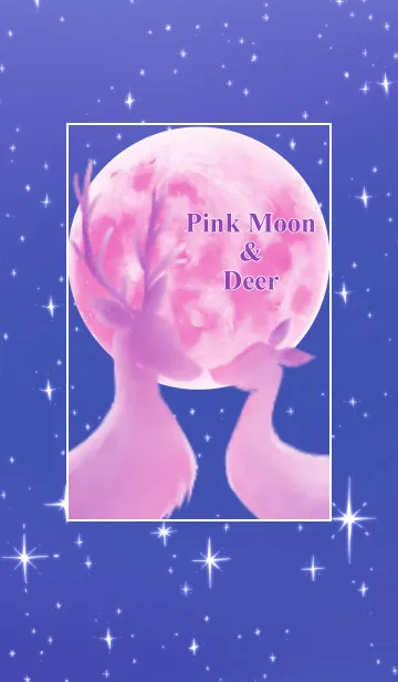 [LINE着せ替え] 【幸せを呼ぶ♡】Pink Moon＆Deerの画像1