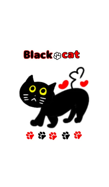 [LINE着せ替え] 黒にゃんこ♪の画像1