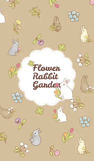 [LINE着せ替え] Flower rabbit gardenの画像1