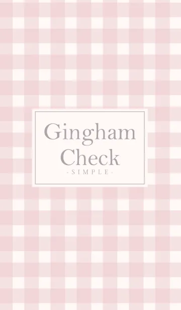 [LINE着せ替え] Gingham Check Natural Pink 14 -MEKYM-の画像1