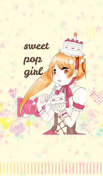 [LINE着せ替え] sweets pop girlの画像1