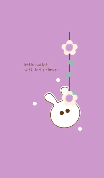 [LINE着せ替え] little rabbit with little flower 67の画像1