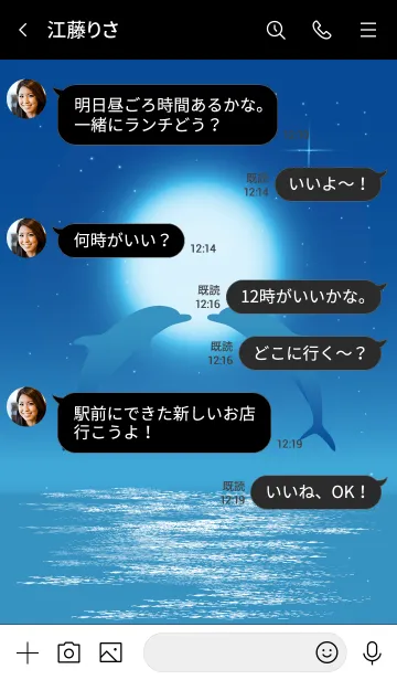 [LINE着せ替え] Moonlight Dolphin...3の画像4