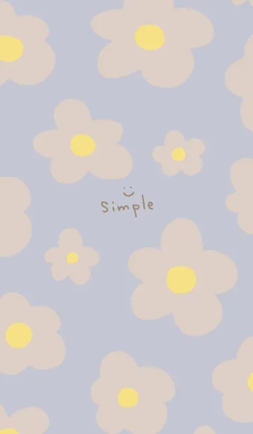 [LINE着せ替え] 北欧風 ベージュお花23の画像1