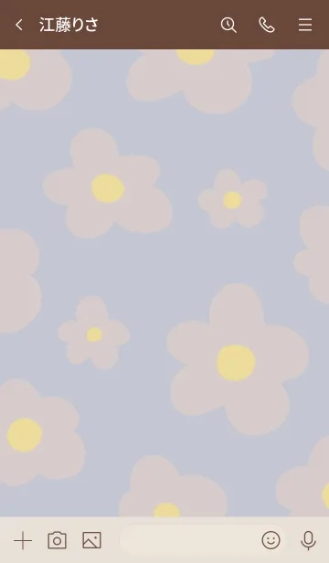 [LINE着せ替え] 北欧風 ベージュお花23の画像3