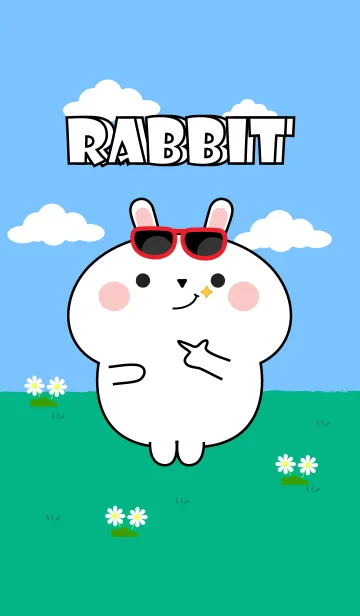 [LINE着せ替え] Be Cute White Rabbit Theme (JP)の画像1
