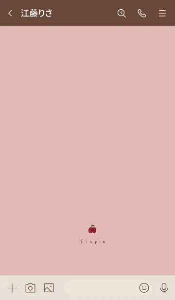 [LINE着せ替え] ピンクベージュと大人かわいいりんご。の画像3