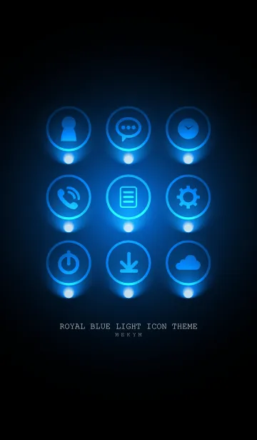 [LINE着せ替え] ROYAL BLUE LIGHT ICON THEME 2の画像1