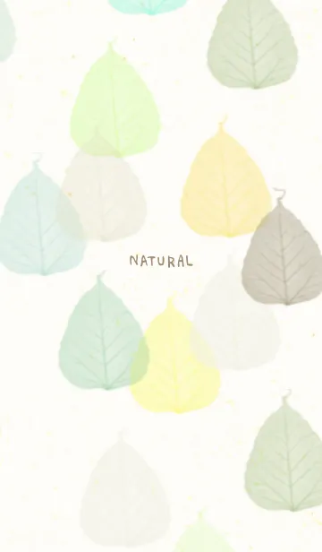 [LINE着せ替え] 葉っぱ 重ね 茶 緑6の画像1