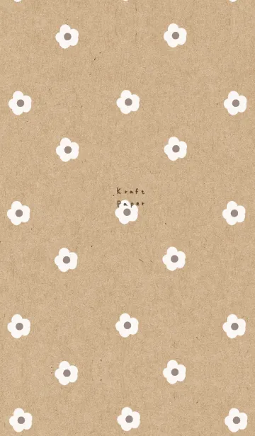 [LINE着せ替え] クラフト紙とお花柄。の画像1