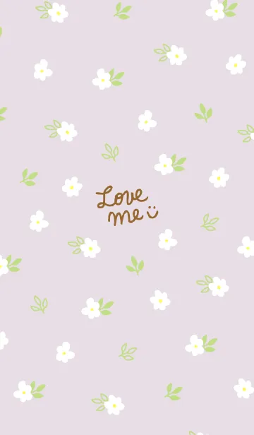 [LINE着せ替え] 白い小花 パープル4の画像1