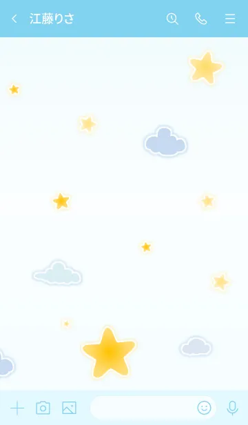 [LINE着せ替え] Cute Little Star 2！ (Blue Ver.3)の画像3