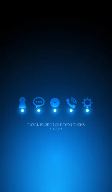 [LINE着せ替え] ROYAL BLUE LIGHT ICON THEMEの画像1