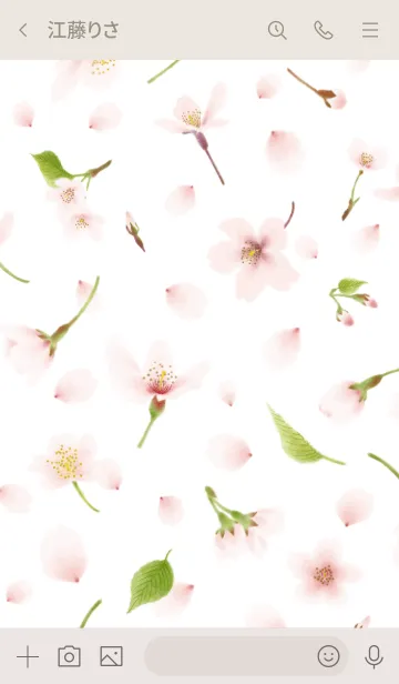 [LINE着せ替え] こぼれ桜 〈 白 〉の画像3