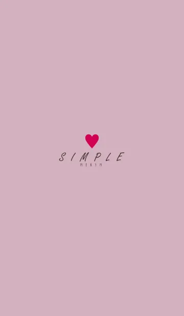 [LINE着せ替え] -DUSKY PINK BROWN SIMPLE HEART- 20の画像1