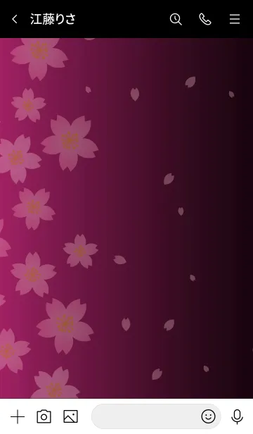 [LINE着せ替え] シンプル桜ピンクグラデーション30の画像3